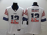 Nike Patriots 12 Tom Brady White USA Flag Fashion Limited Jersey,baseball caps,new era cap wholesale,wholesale hats